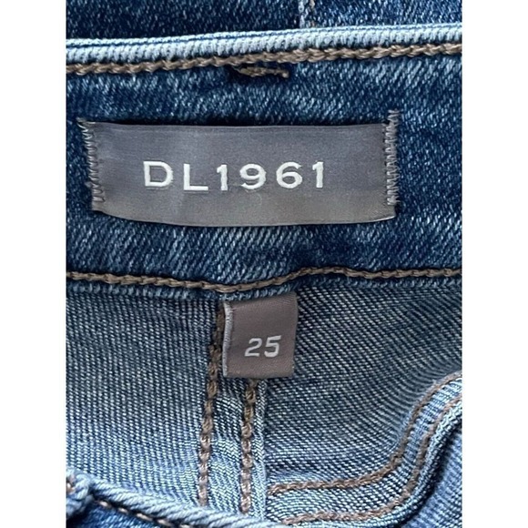 DL1961 Farrow High Rise Skinny Medium Wash Minimalist Cotton Blend Jeans 25 - Picture 8 of 8